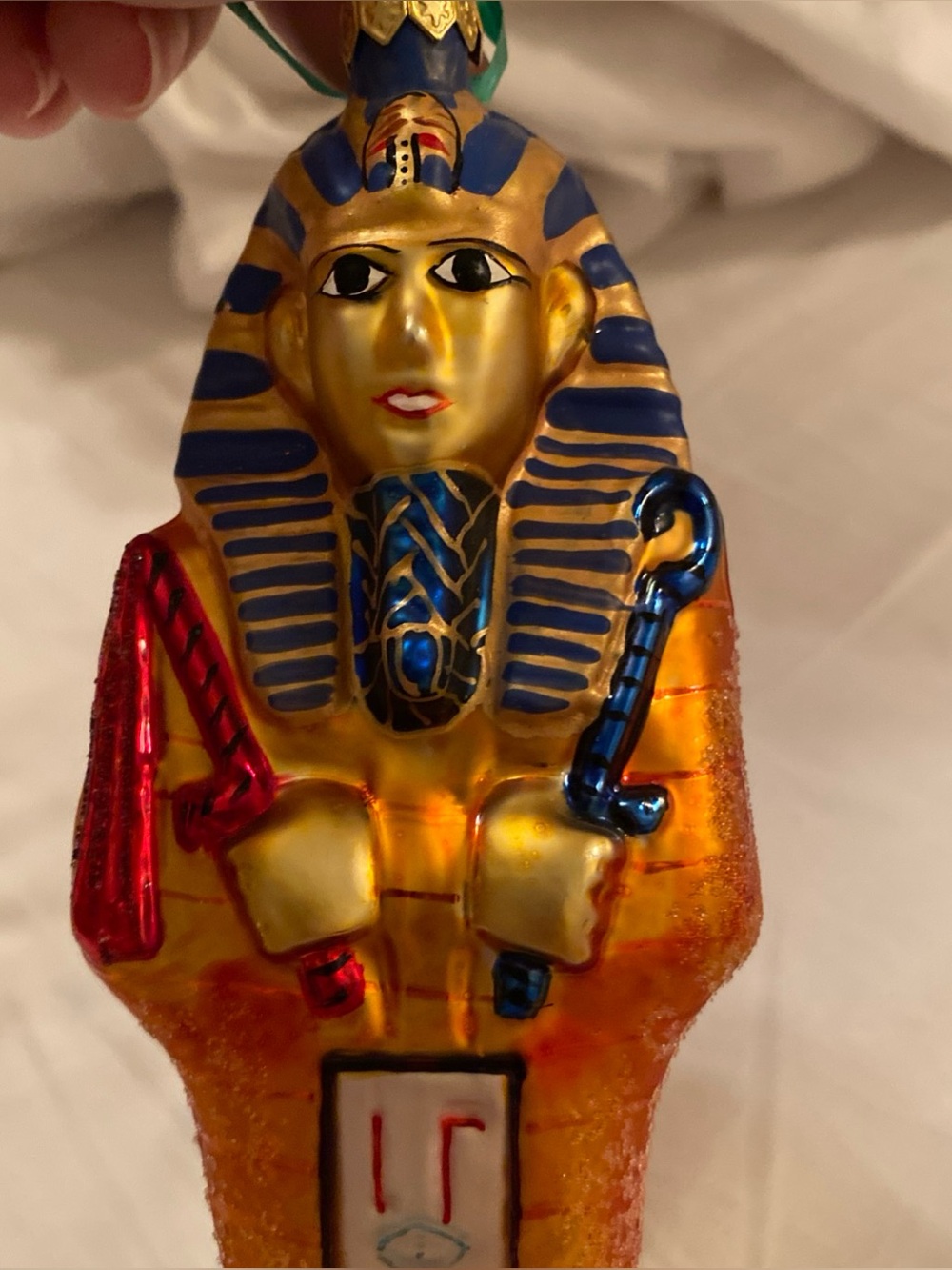 Christopher Radko Cheops Mysteries of Ancient Egypt Glass Ornament 1998 Art Deco
